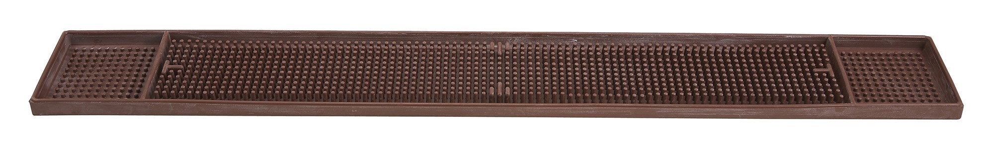 Winco BM-327B Brown Rubber Bar Mat 27" x 3-1/4"