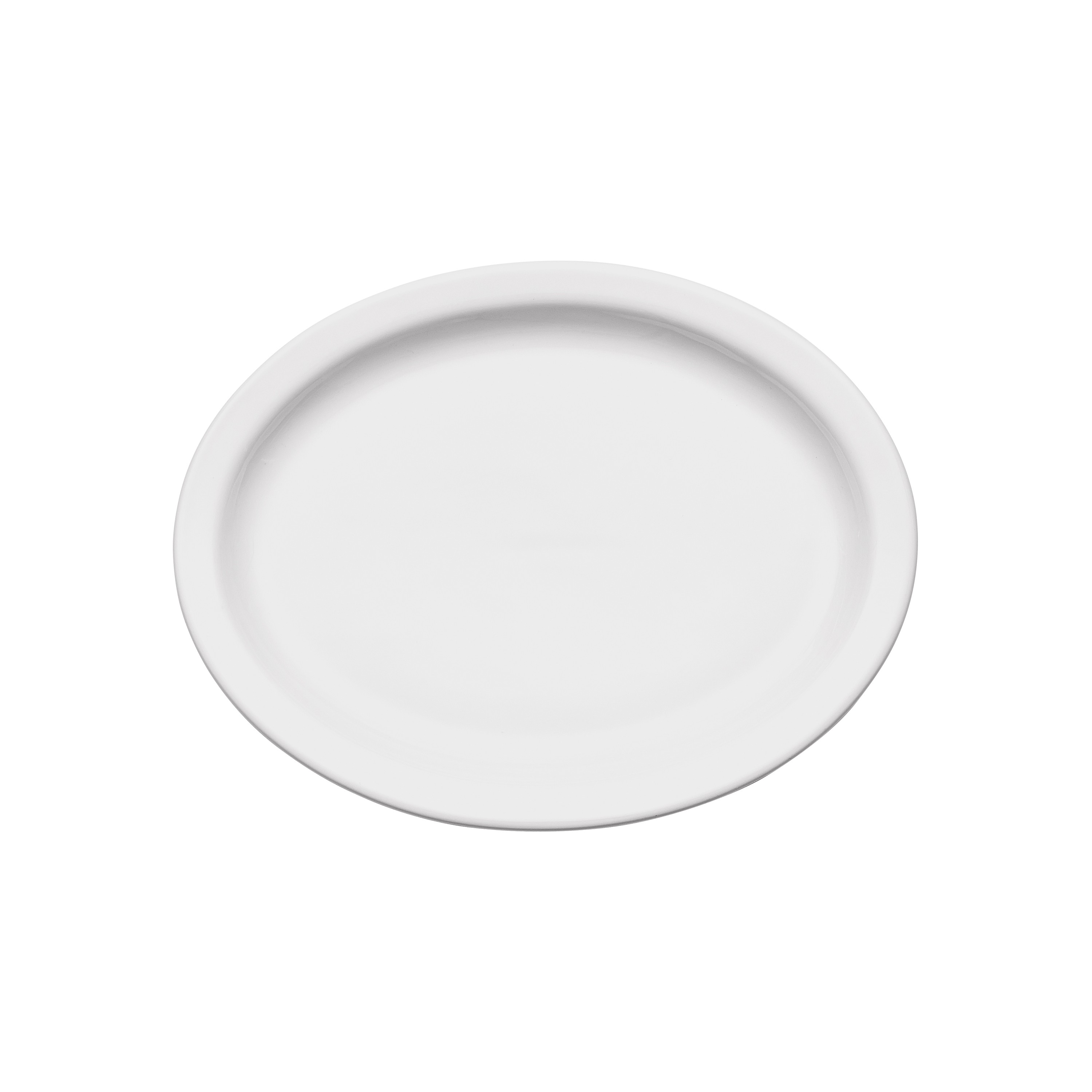 Winco BPO-10NR Birkhall Porcelain Oval Platter with Narrow Rim 10"L  - 2 dozen