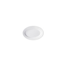 Winco BPO-7 Birkhall Porcelain Oval Platter With Rolled Edge 7"L - 3 dozen