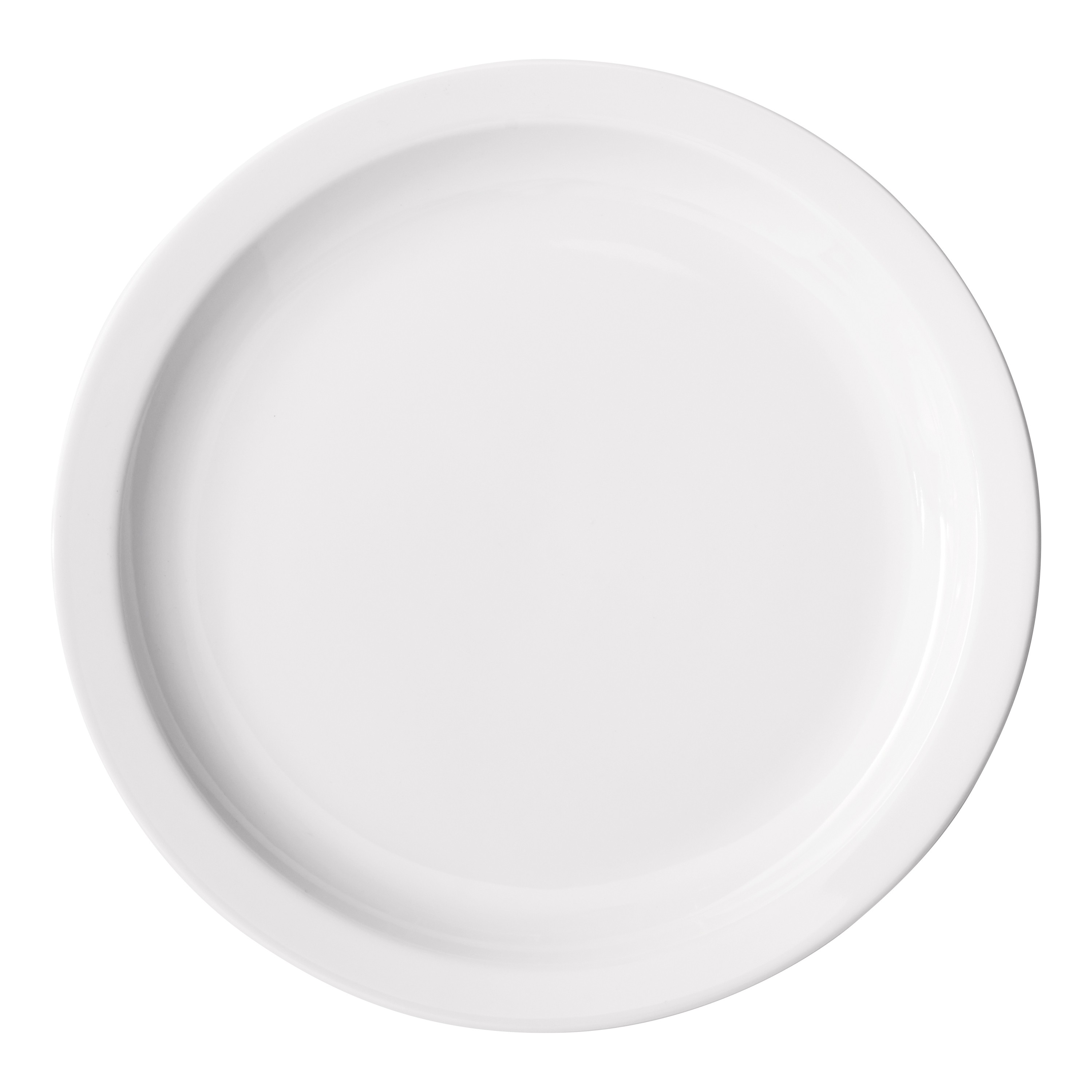 Winco BPR-105NR Birkhall Porcelain Plate with Narrow Rim 10-1/2" dia. - 1 dozen