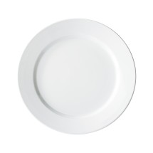 Winco BPR-12RE Birkhall Porcelain Plate with Rolled Edge 12" dia. - 1 dozen