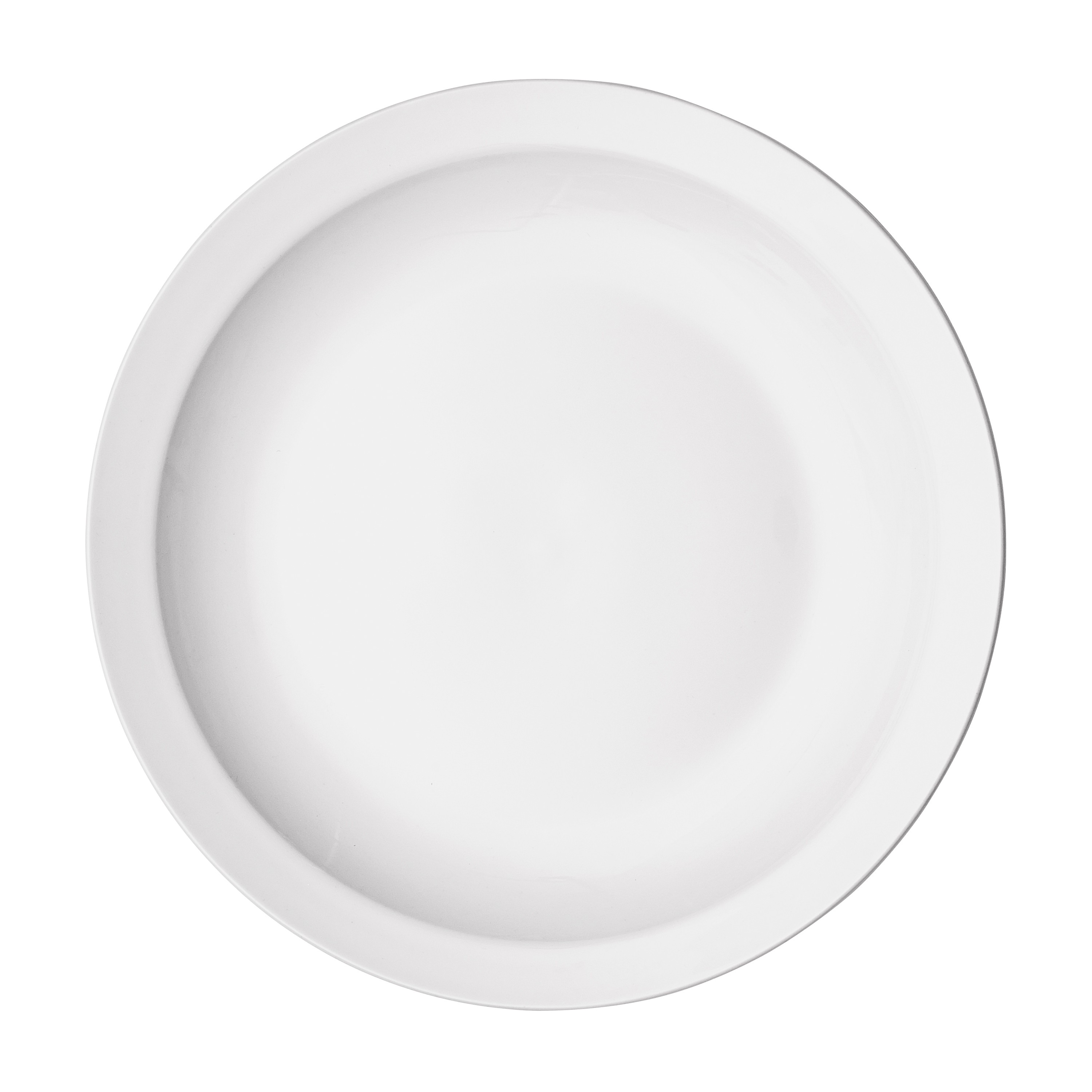 Winco BPR-9NR Birkhall Porcelain Plate with Narrow Rim 9" dia.  - 2 dozen