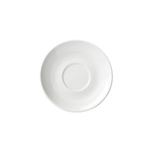 Winco BSC-45RE Birkhall Porcelain Saucer with Rolled Edge 4-1/2" dia. - 3 dozen