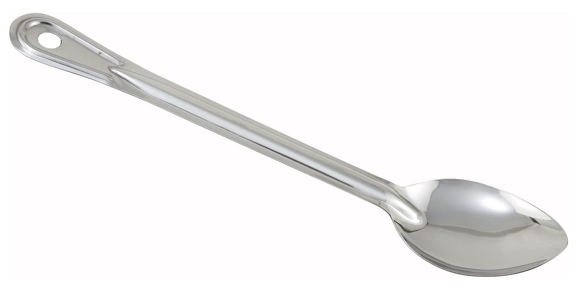 Winco BSON-11 Prime 11" Stainless Steel Solid One-Piece Basting Spoon