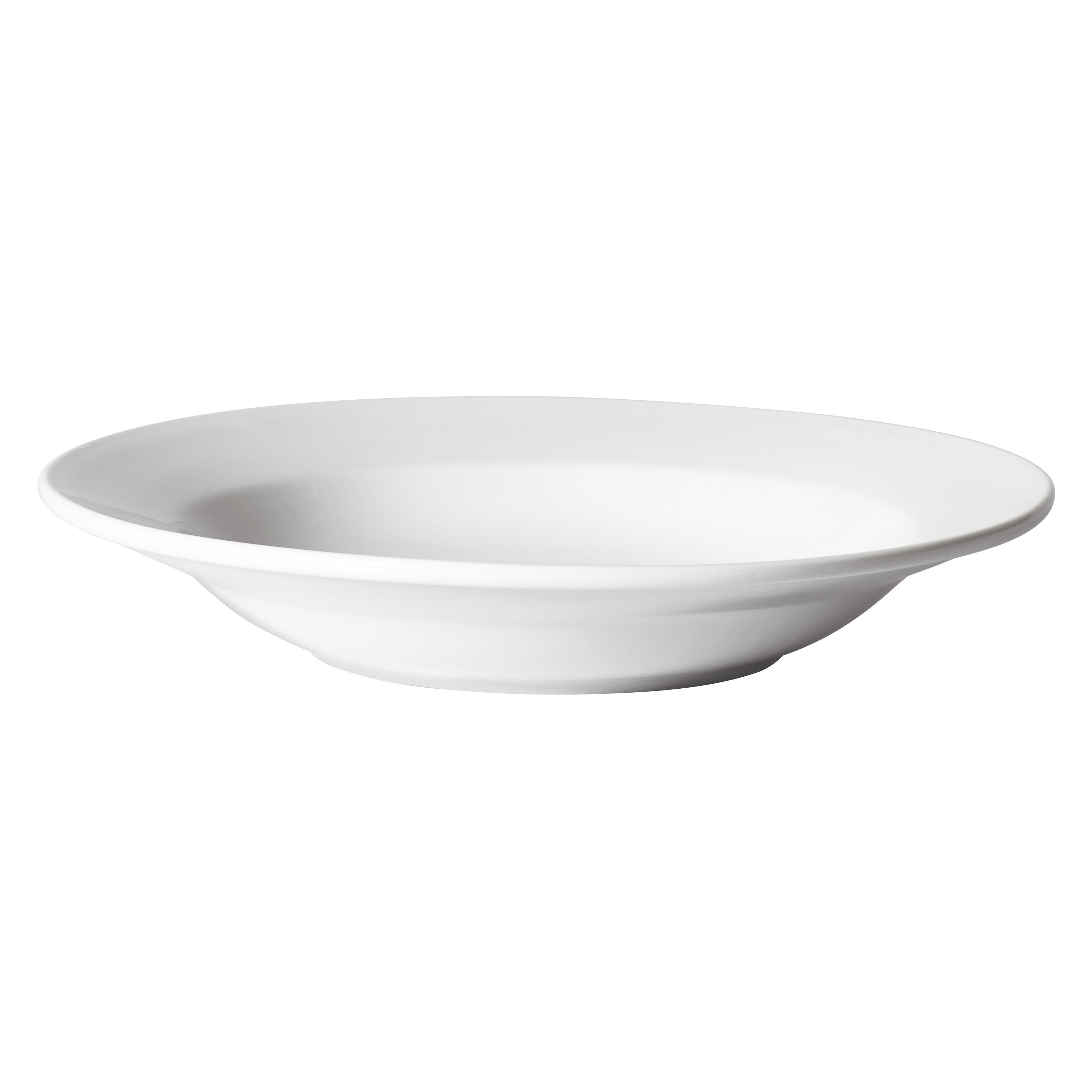 Winco BSP-10RE Birkhall Porcelain Soup Plate with Rolled Edge 10 oz.  - 2 dozen