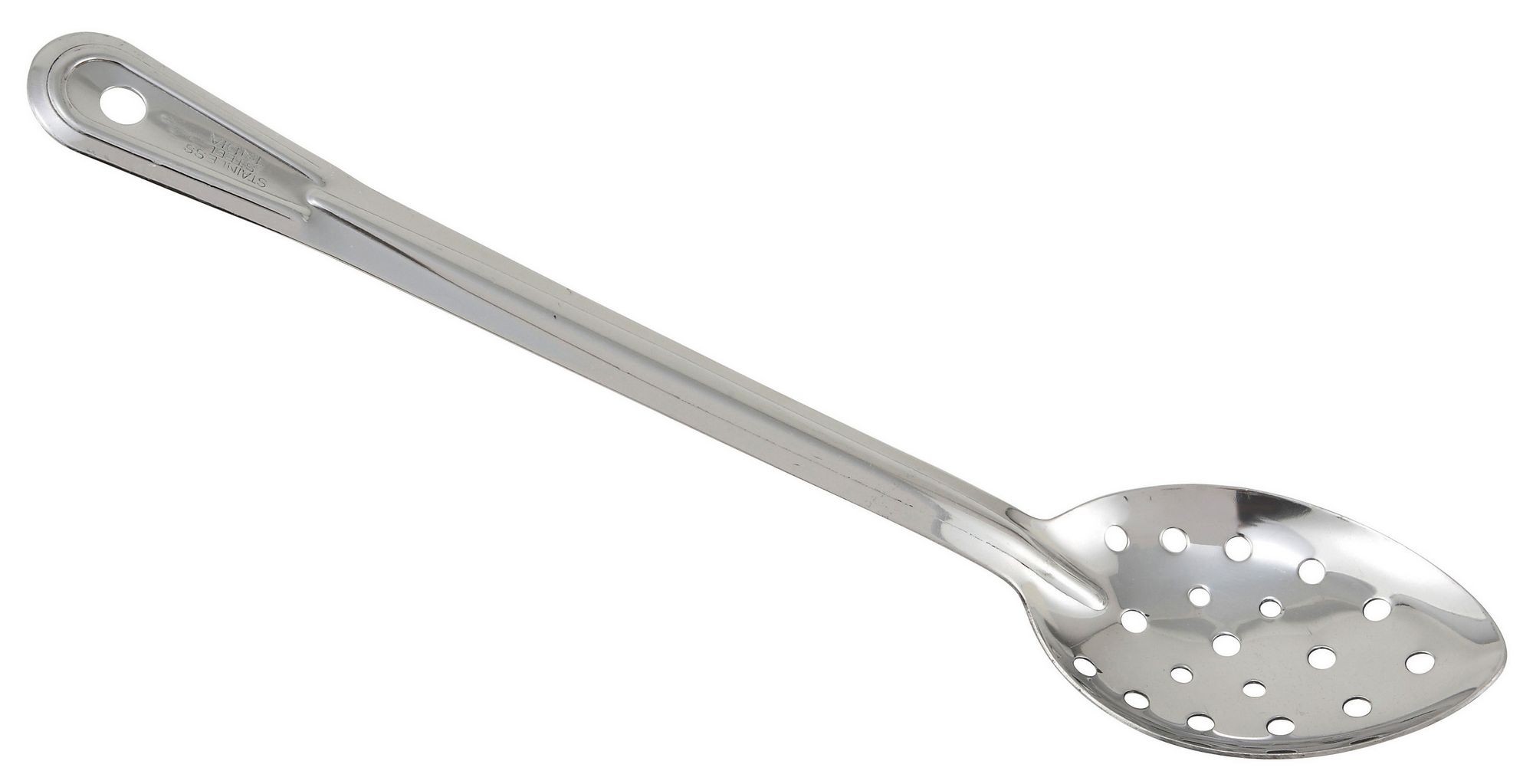 Winco BSPN-13 Prime 13" Stainless Steel One Piece Perforated Basting Spoon