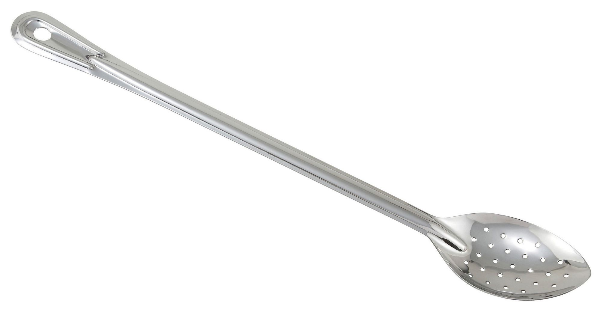 Winco BSPN-18 Prime 18" Stainless Steel One Piece Perforated Basting Spoon