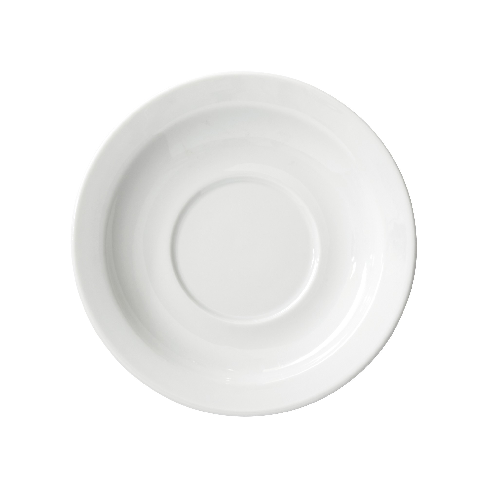Winco BSR-558NR Birkhall Porcelain Saucer with Narrow Rim 5-5/8" dia. - 3 dozen