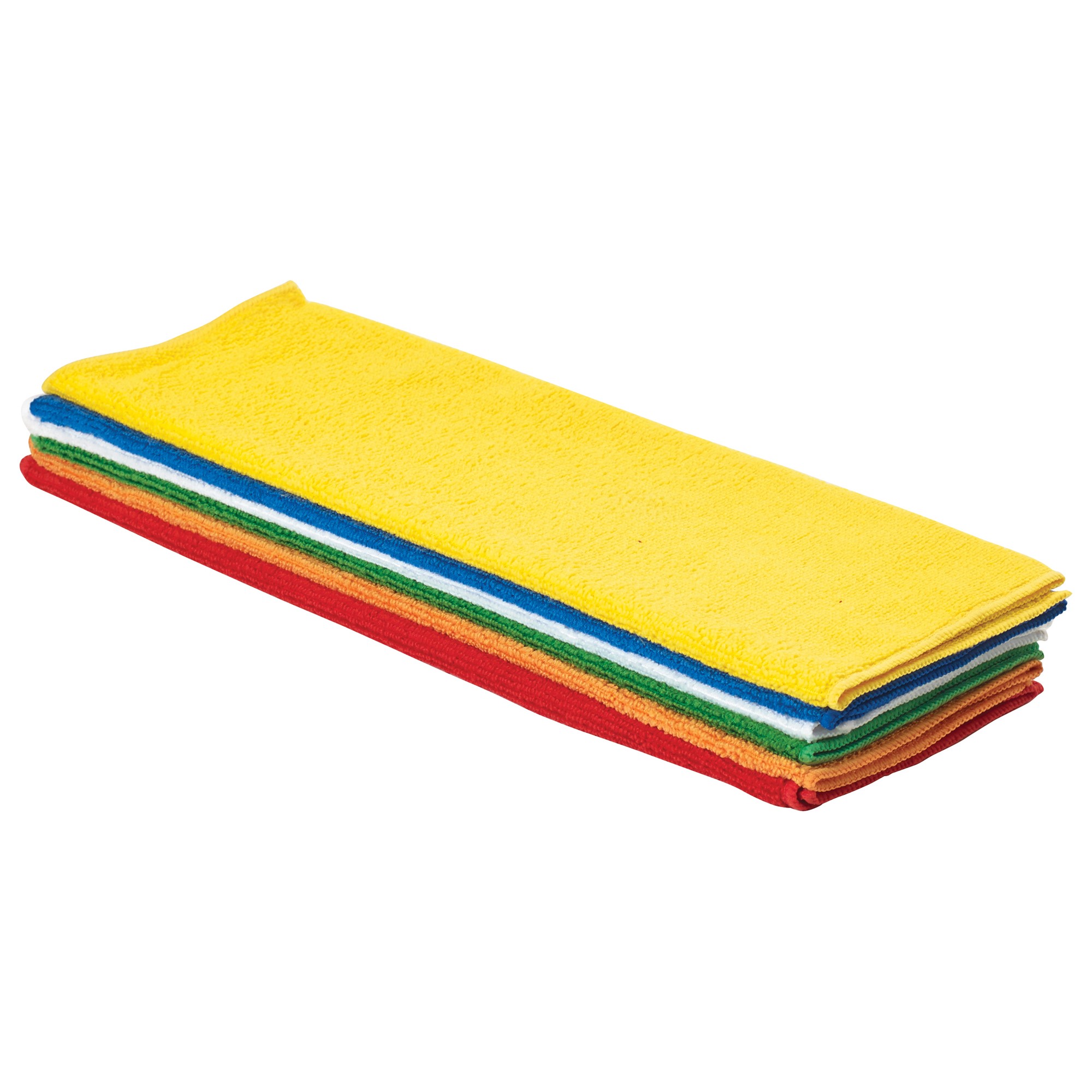 Winco BTM-16AC Microfiber Bar Towel Set, Assorted Colors 16" x 16"