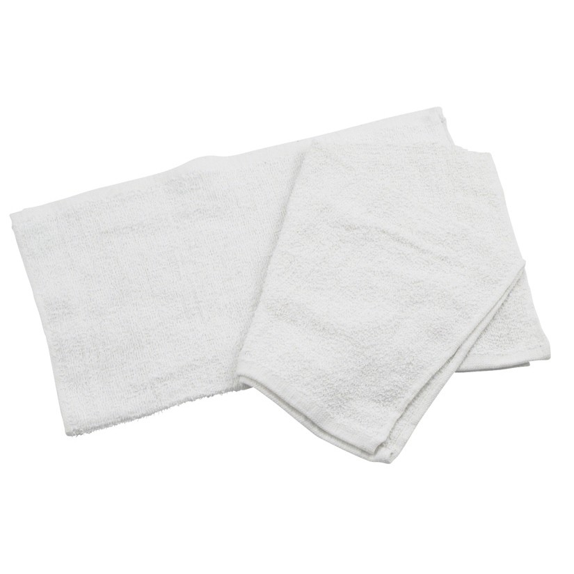 Winco BTW-30 Cotton Bar Towel, White 16" x 19"