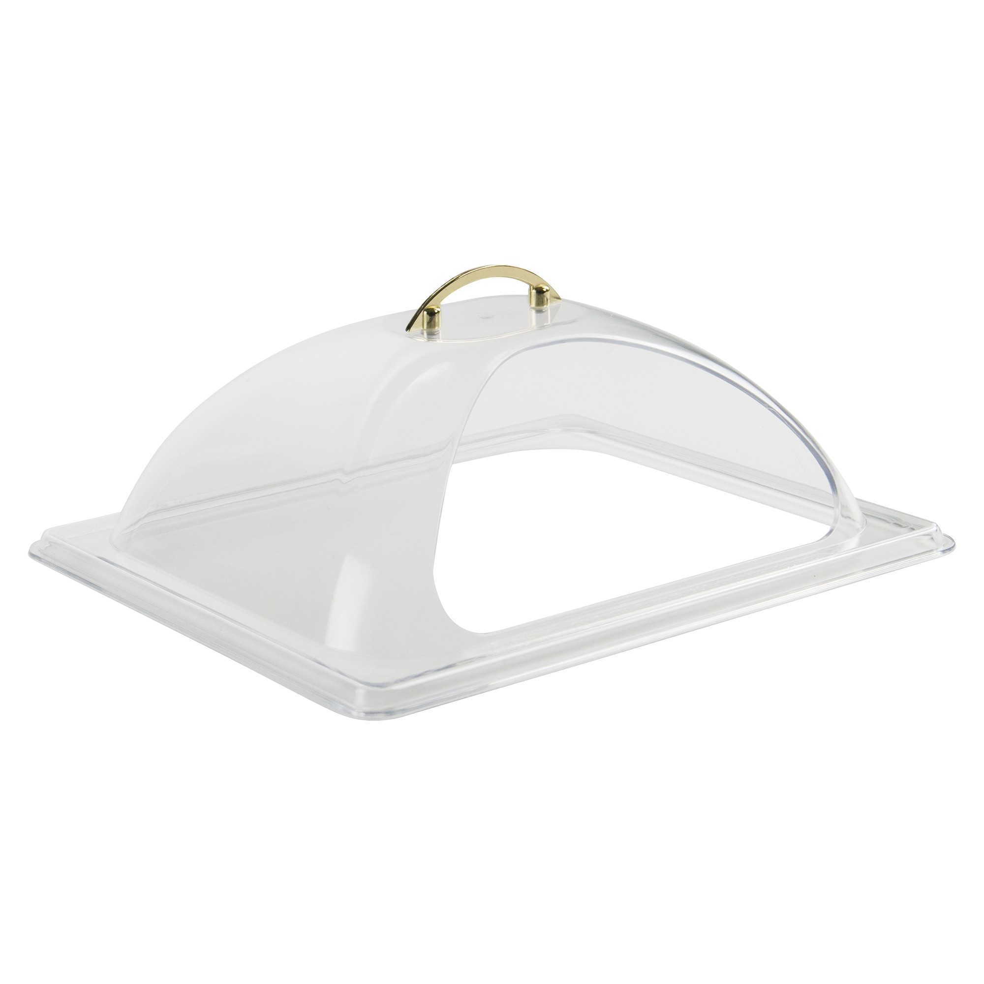 Winco C-DPF2 Polycarbonate Half Size Dome Cover with Side Cut