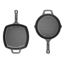 Winco CAGP-10S FireIron Square Cast Iron Grill Pan, 10-1/2&quot;