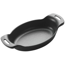 Winco CASM-7O FireIron Oval Mini Cast Iron Server, 16 oz.