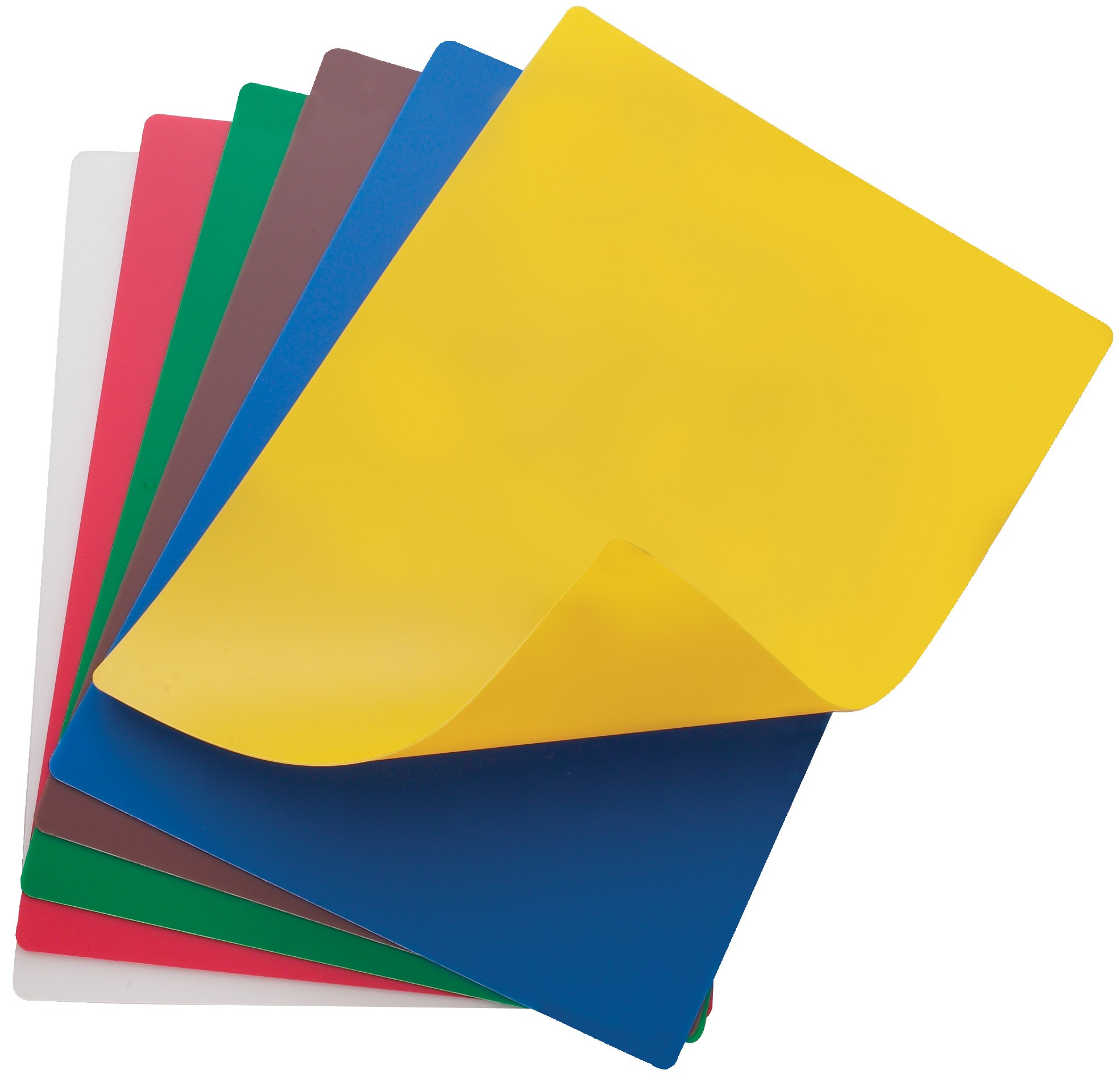Winco CBF-1218 Flexible Cutting Mats, Assorted Colors 12" x 18"