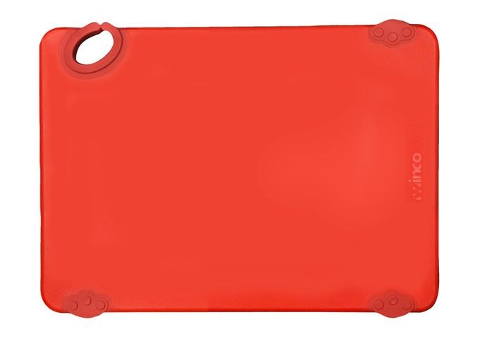 Winco CBK-1218RD STATIKBOARD Red Plastic Cutting Board, 12" x 18" x 1/2"