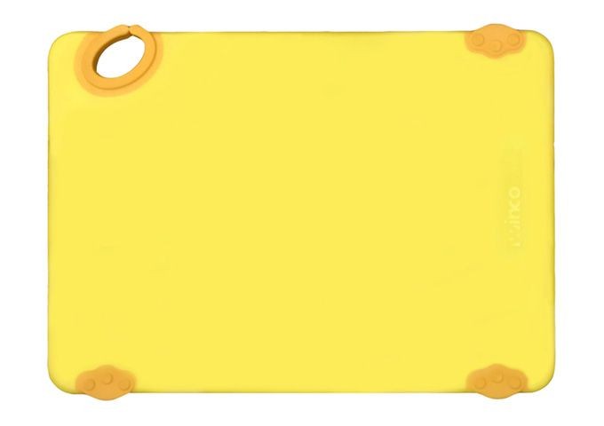 Winco CBK-1218YL STATIKBOARD Yellow Plastic Cutting Board, 12" x 18" x 1/2"