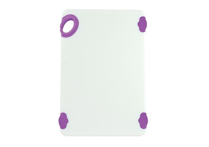 Winco CBN-1218PP Purple StatikBoard Cutting Board with Hook, 12" x 18" x 1/2"