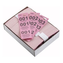 Winco CCK-5PK Pink Coat Check Tags (500 Pieces per Box)
