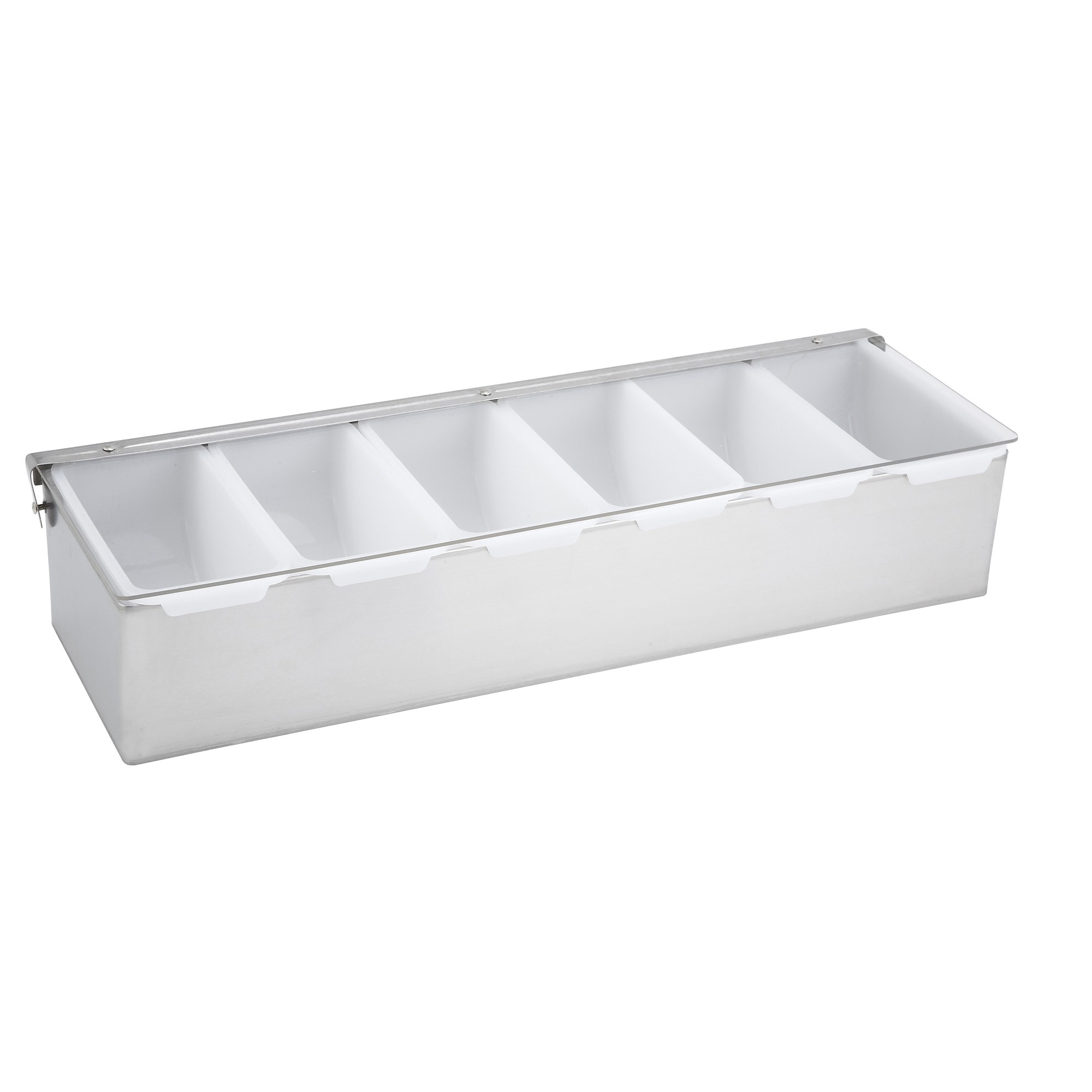 Winco CDP-6 Stainless Steel 6-Compartment Condiment Caddy