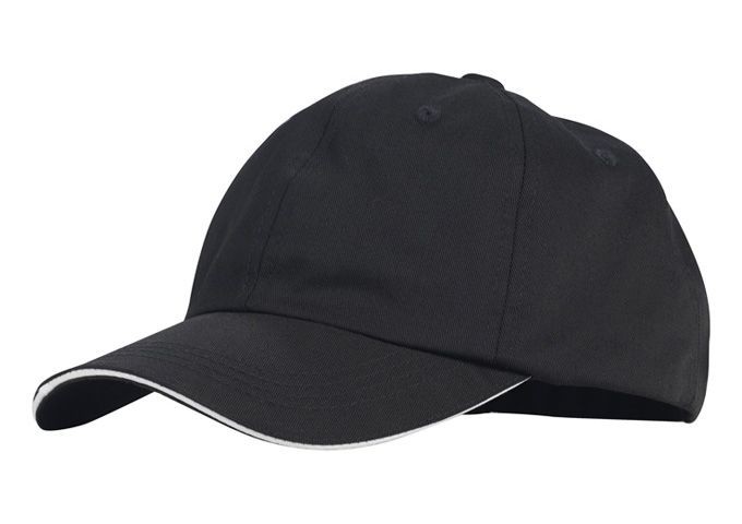 Winco CHBC-4BK Chef Black Baseball Hat, 4.75" H