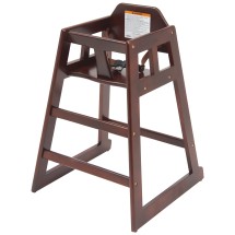 Winco CHH-103A Mahogany Finish Stacking High-Chair, Assembled