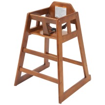 Winco CHH-104A Walnut Finish Stacking High-Chair, Assembled