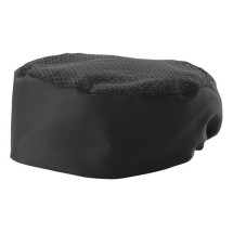 Winco CHPB-3BR Chef Black Pillbox Hat, Regular 3.5"H