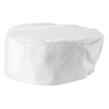 Winco CHPB-3WX Chef White Pillbox Hat, X-Large 3.5&quot;H