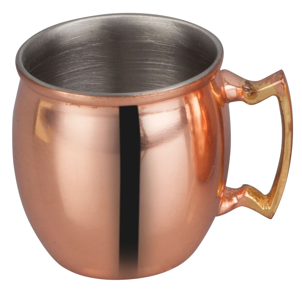 Winco CMM2 Smooth Copper Finish Mini Moscow Mule Mug, Brass Handle 2