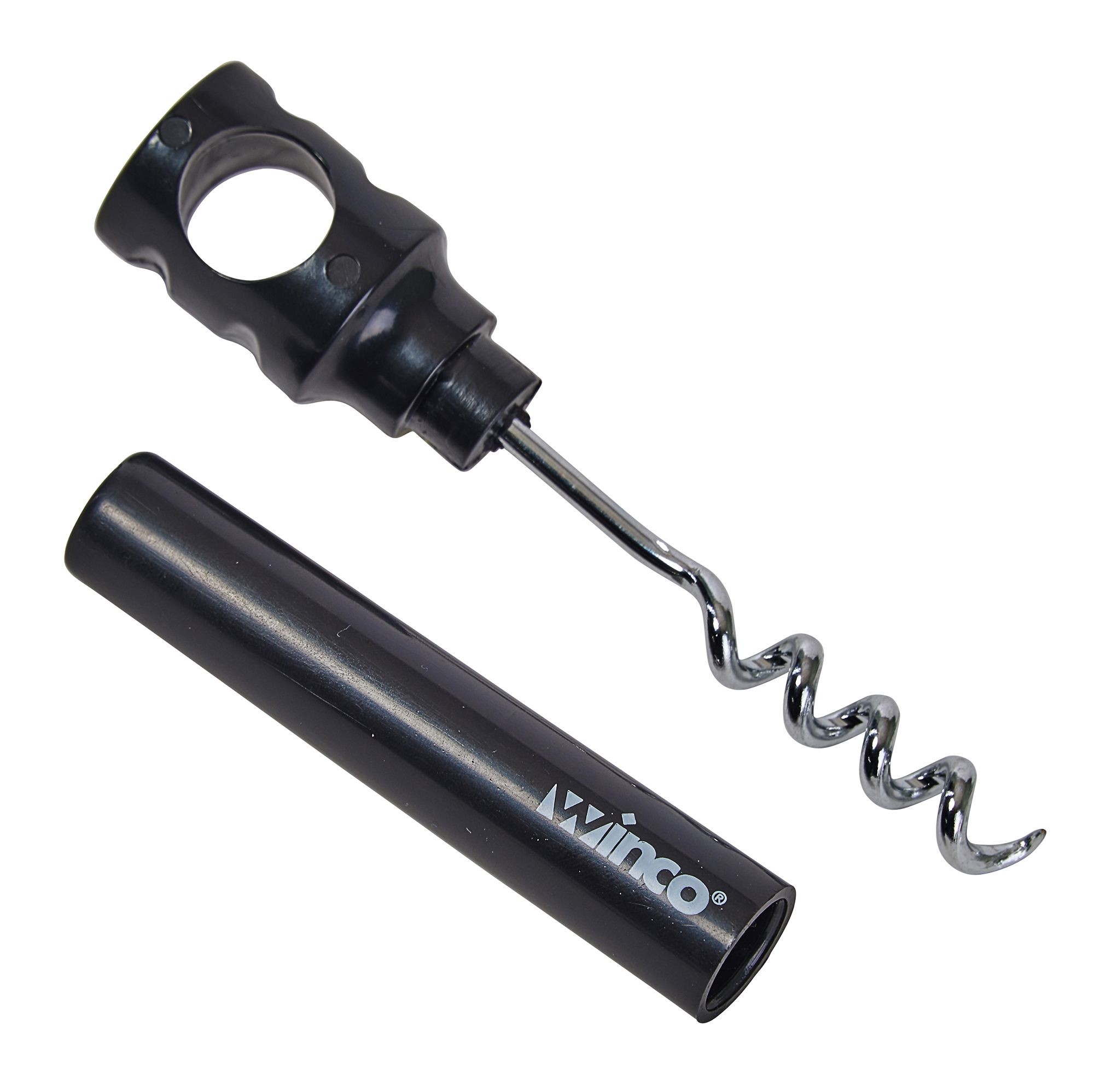 Winco CO-4DK 2-Piece Cork Screw, Black Handle