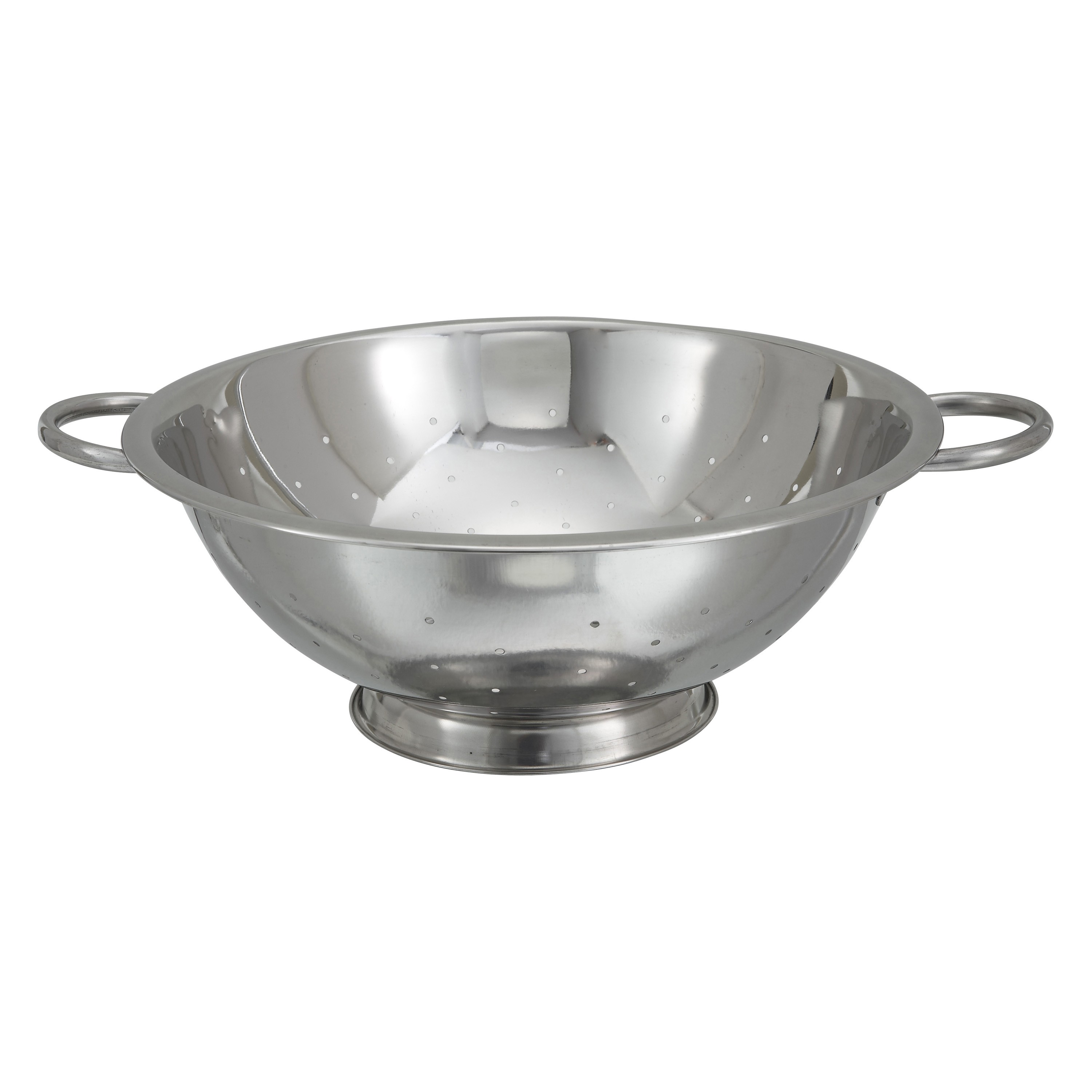 Winco COD-8 Stainless Steel 8 Qt. Colander 14"