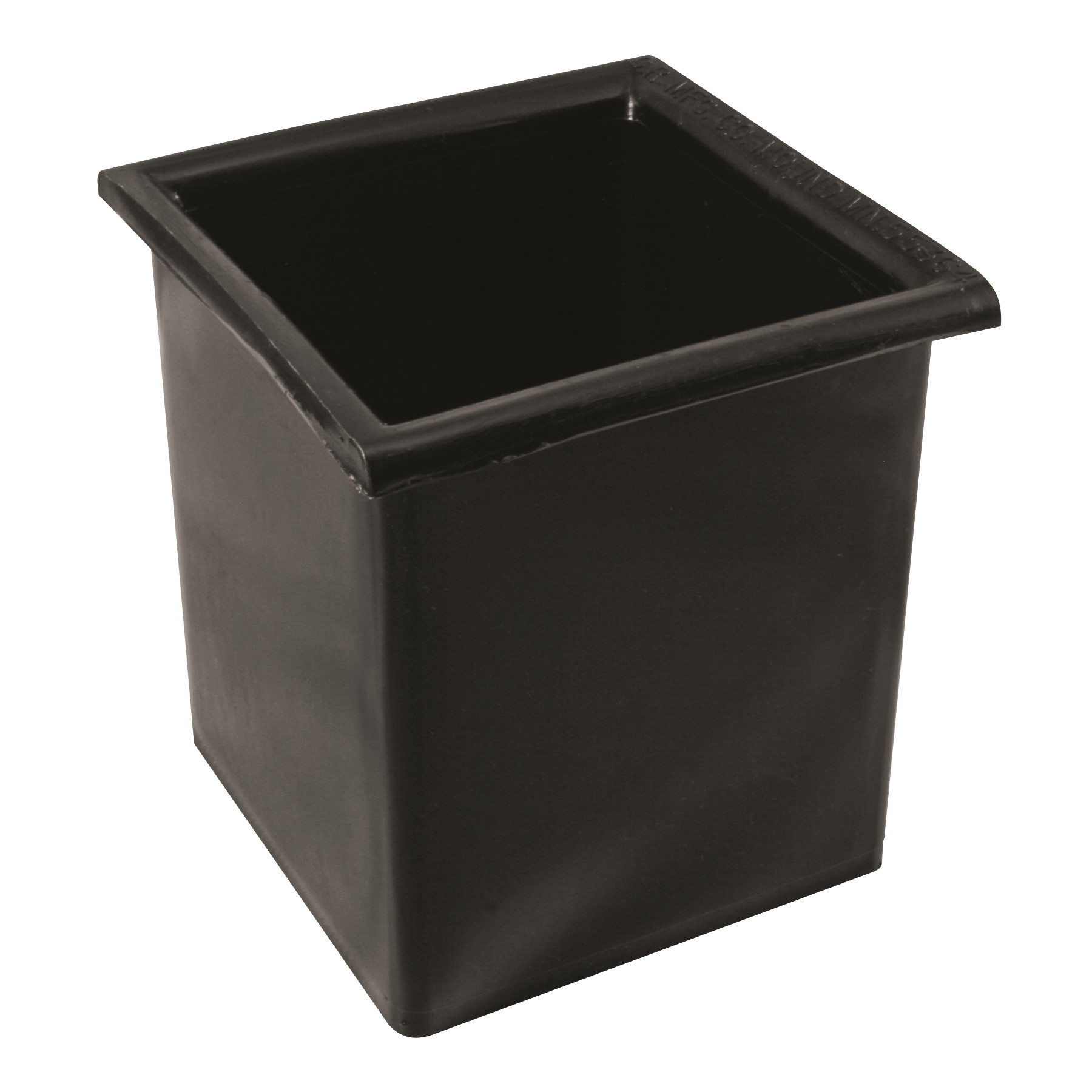 Winco CR-2401 Bar Maid Black Square Plastic Bottle Well