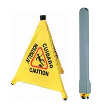 Winco CSF-SET Pop-Up Safety Cone Caution Sign Set