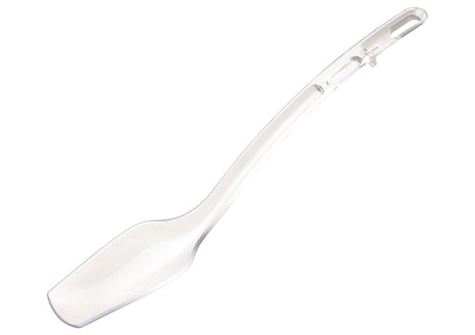 Winco CVBS-10C Clear 10" Polycarbonate Curved Buffet Spoon 3/4 oz.