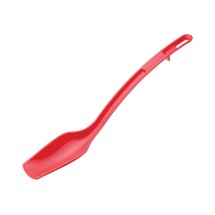 Winco CVBS-10R Red 10&quot; Polycarbonate Curved Buffet Spoon 3/4 oz.