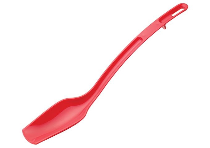 Winco CVBS-10R Red 10" Polycarbonate Curved Buffet Spoon 3/4 oz.