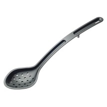 Winco CVPS-13K Black 13" Polycarbonate Perforated Serving Spoon
