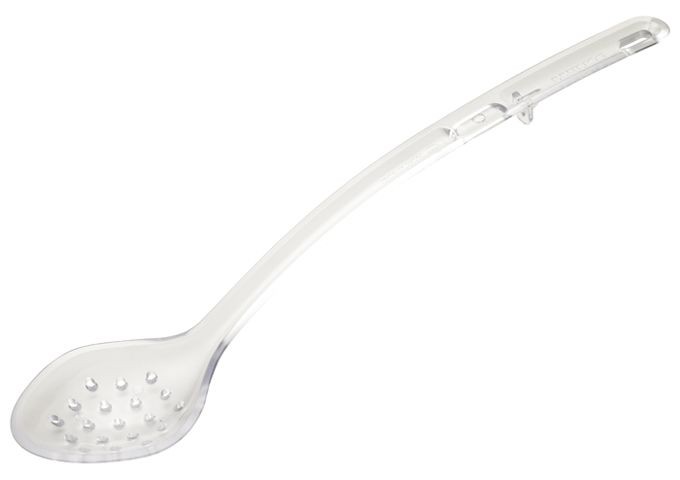 Winco CVPS-15C Clear 15" Polycarbonate Perforated Serving Spoon