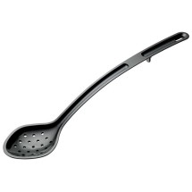 Winco CVPS-15K Black 15&quot; Polycarbonate Perforated Serving Spoon