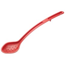 Winco CVPS-15R Red 15&quot; Polycarbonate Perforated Serving Spoon