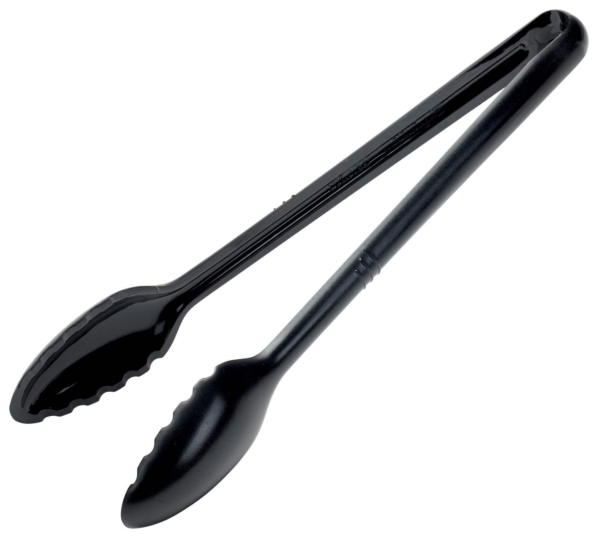 Winco CVST-12K Black 12" Polycarbonate Serving Tongs