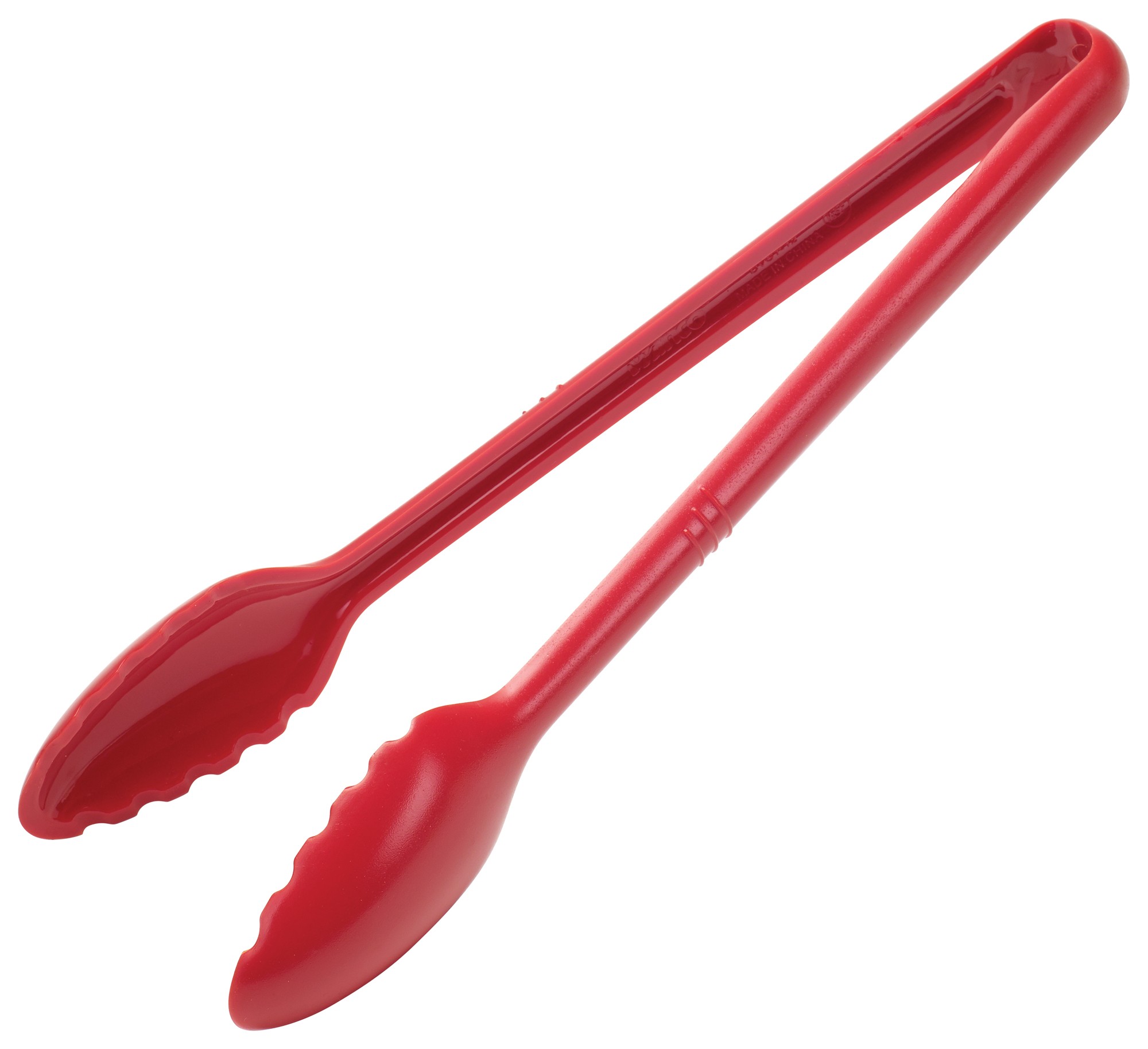 Winco CVST-12R Red 12" Polycarbonate Serving Tongs