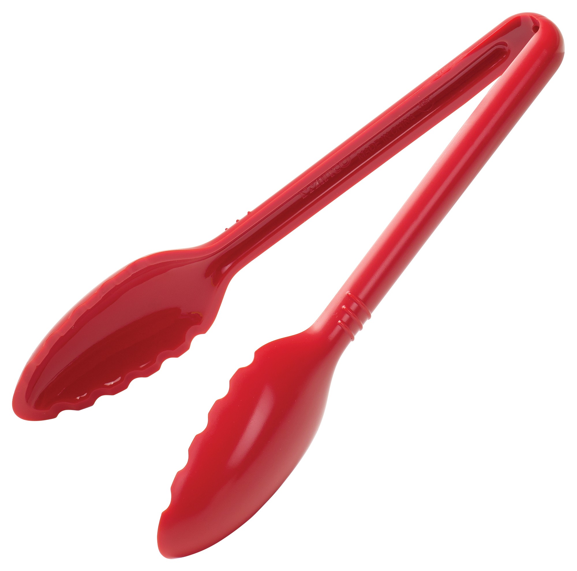 Winco CVST-9R Red 9" Polycarbonate Serving Tongs