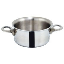 Winco DCCR-3S 3.75&quot; Try-Ply Stainless Steel 15 oz. Mini Casserole