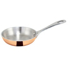 Winco DCFP-4C 4&quot; Try-Ply Copper Plated 5 oz. Mini Fry Pan