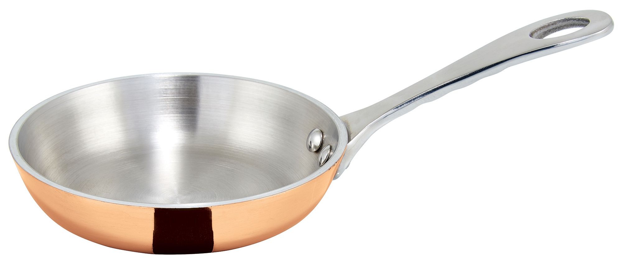 Winco DCFP-4C 4" Try-Ply Copper Plated 5 oz. Mini Fry Pan