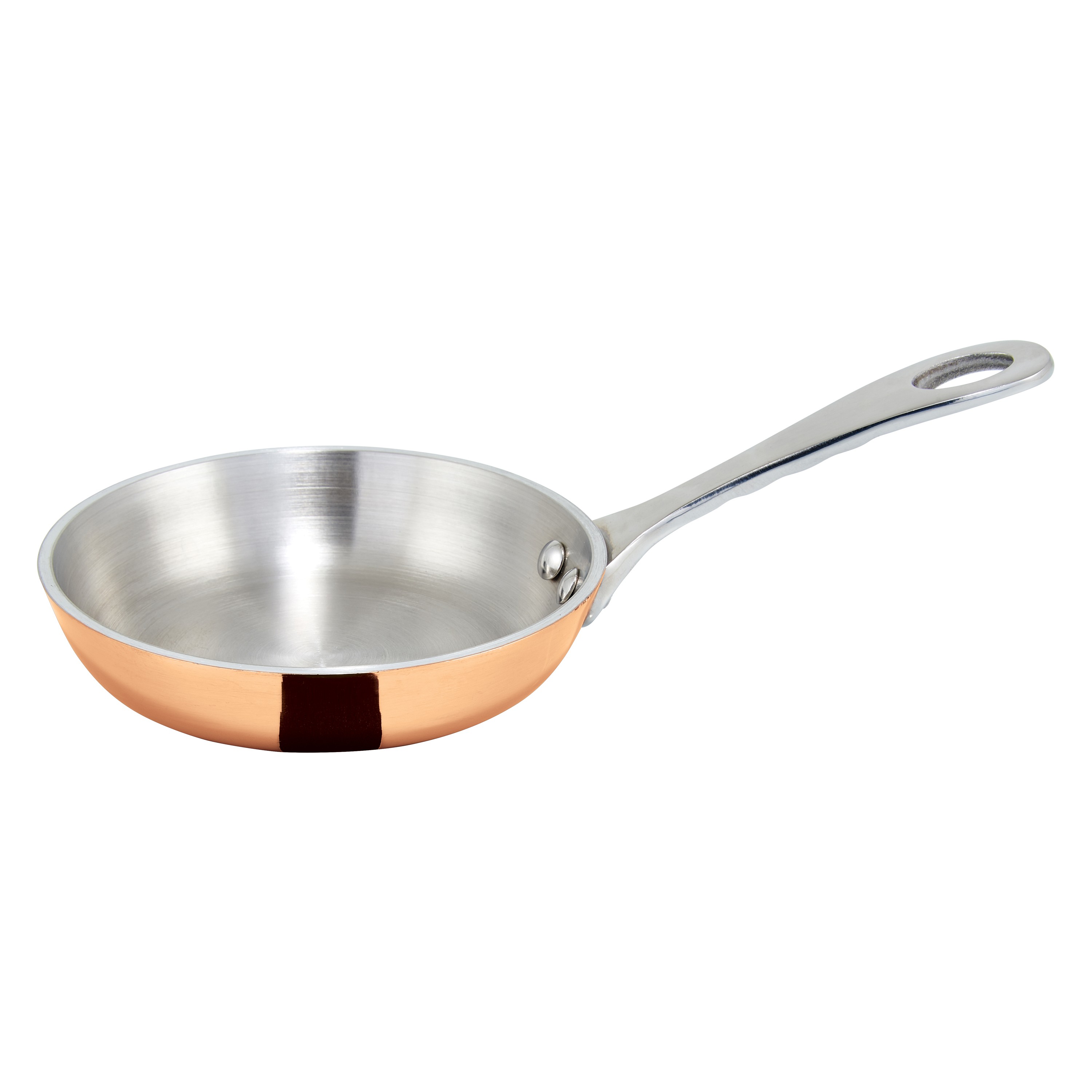 Winco DCFP-4C 4" Try-Ply Copper Plated 5 oz. Mini Fry Pan