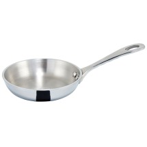 Winco DCFP-4S 4&quot; Try-Ply Stainless Steel 5 oz. Mini Fry Pan