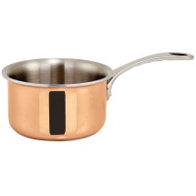 Winco DCSP-3C 3.5&quot; Try-Ply Copper Plated 11 oz. Mini Sauce Pan