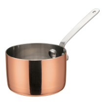 Winco DCWA-202C Copper Plated 2-3/4&quot; Dia x 1-3/4&quot; H Mini Sauce Pan
